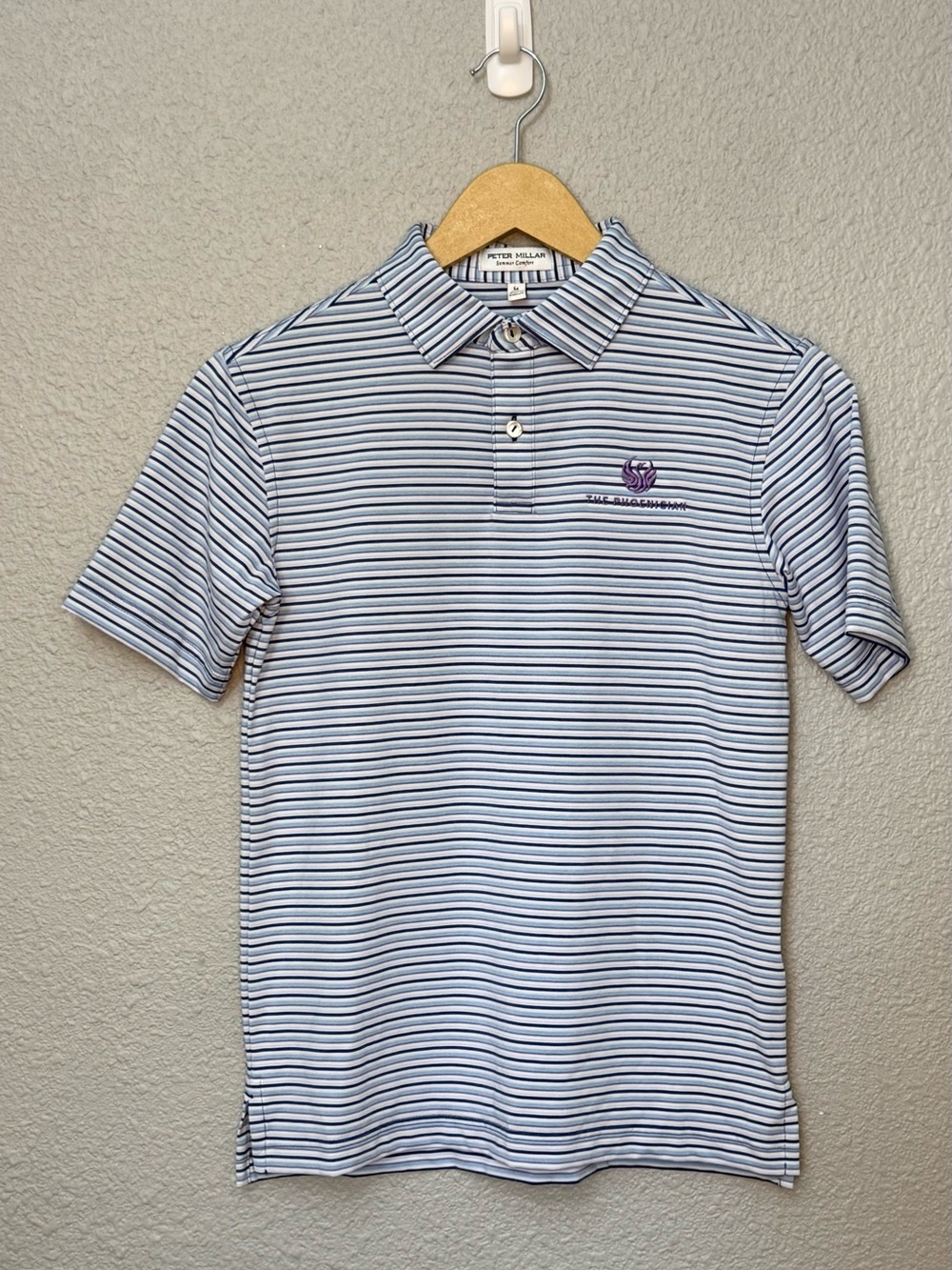 Big Kids Peter Millar | Stripped Summer Comfort Golf Polo | Size Medium 9-10
